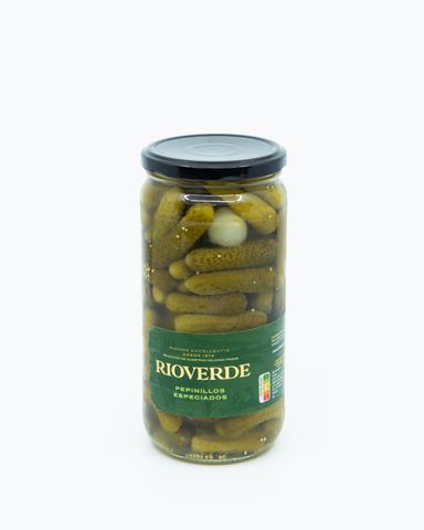 RIOVERDE CORNICHON 680G (SPICED PICKLES)