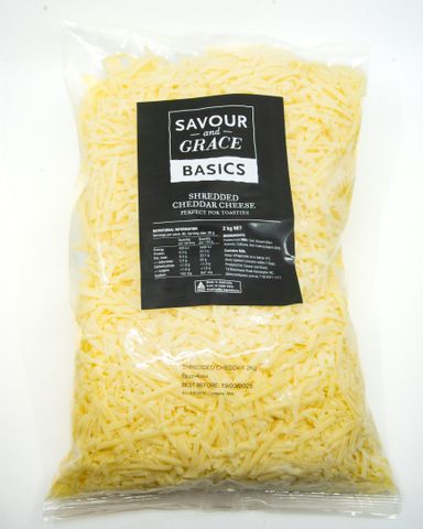 S&G BASICS SHREDDED CHEDDAR 2KG