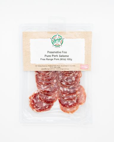 BORGO F/R PRES. FREE SALAMI MILD 100G