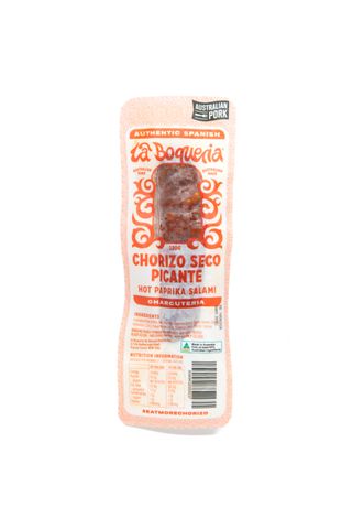 *LA BOQUERIA CHORIZO SECO HOT 120G*OOS