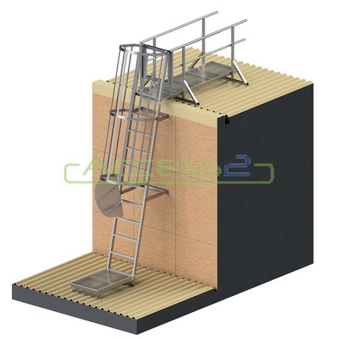 Climb2 Fixed Access Ladder 4950mm Kit