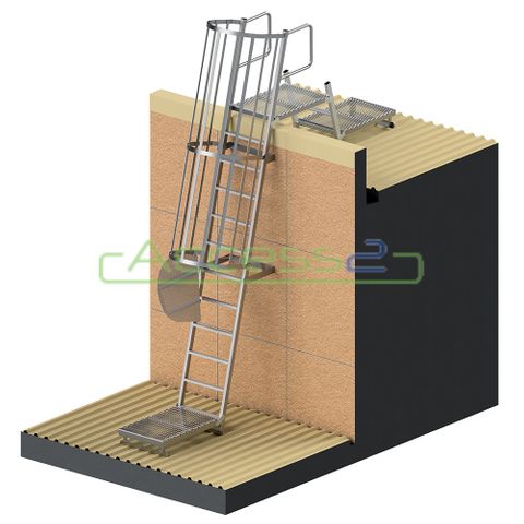 Connect2 Caged Parapet Ladder 06150mm