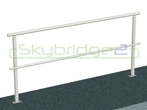 Aluminium Handrail Fixed to Concrete