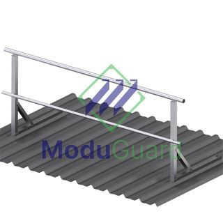 Aluminium Handrail Metal Roof 0-15° 6m