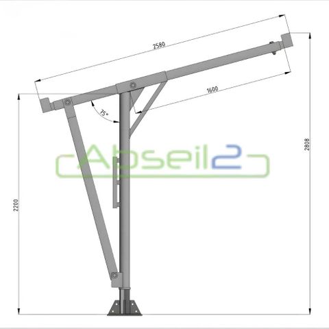 Davit 1600R/2200H with Brace
