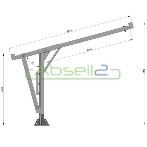 Davit 2000R/1600H with Brace