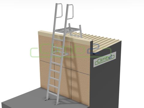 Climb2 Mini Fixed Parapet Ladder 2550mm