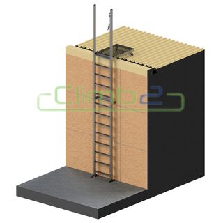 Climb2 Fixed Ladder 4650mm Kit