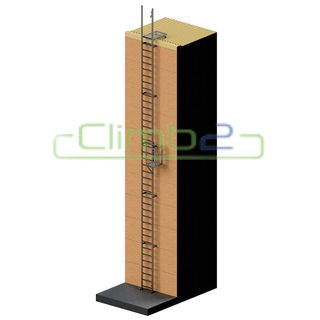 Climb2 Fixed Ladder 9450mm Kit