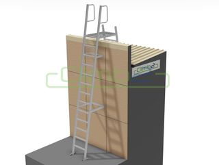 Climb2 Mini Fixed Parapet Ladder 3750mm
