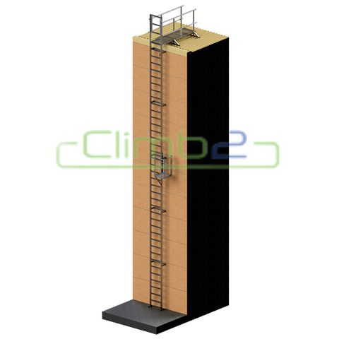 Climb2 Fixed Access Ladder 14250mm Kit
