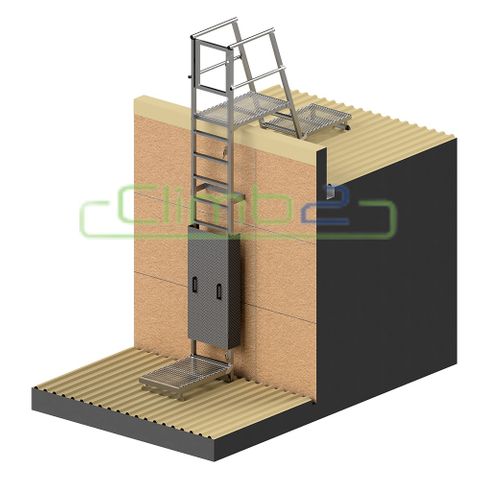 Climb2 Fixed Parapet Ladder 5850mm Kit