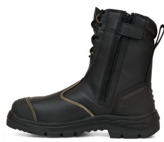 BOOTS OLIVER 55380 200MM HI-LEG BLACK ZIP SIDED BOOT 553850