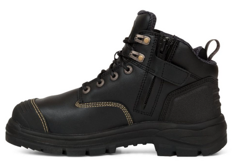 OLIVER 55 SERIES 130MM LOW CUT BLACK ZIP SIDE HIKER STYLE SAFETY BOOT