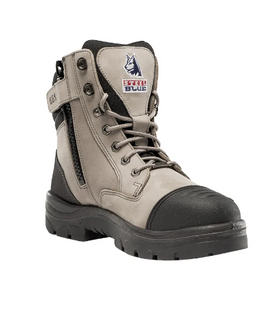 BOOT STEEL BLUE SOUTHERN CROSS ZIP SIDE SLATE