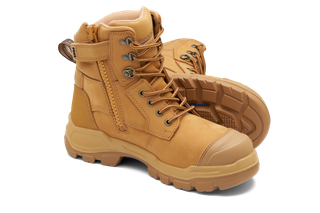 BOOT BLUNDSTONE ROTOFLEX L/U ZIP SIZE SCUFF CAP NITRILE SOLE WHEAT