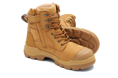 BLUNDSTONE ROTOFLEX 9060 WHEAT ZIP SIDED SAFETY BOOTS
