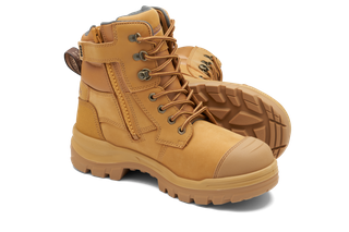 BOOT BLUNDSTONE ROTOFLEX L/U ZIP SIZE SCUFF CAP TPU SOLE WHEAT