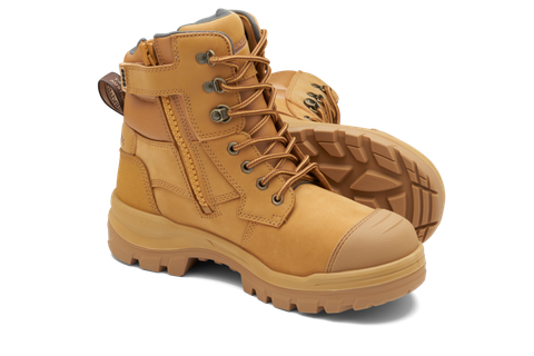 BLUNDSTONE ROTOFLEX 8060 WHEAT ZIP SIDED SAFETY BOOTS