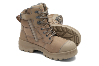 BOOT BLUNDSTONE ROTOFLEX L/U ZIP SIZE SCUFF CAP TPU SOLE STONE