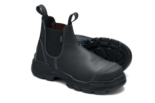 BOOT BLUNDSTONE ROTOFLEX ELASTIC SIDED SLIP ON NITRILE SOLE BLACK