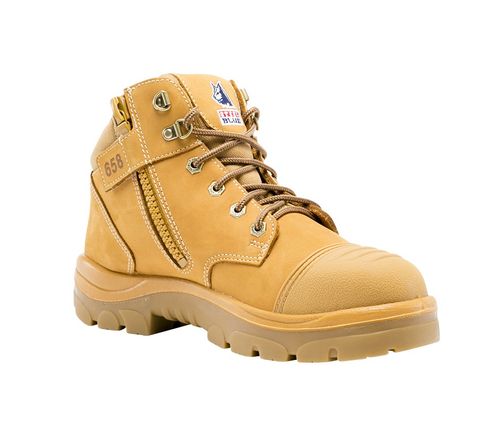 STEEL BLUE PARKES WHEAT ZIP/BUMP SAFETY BOOT