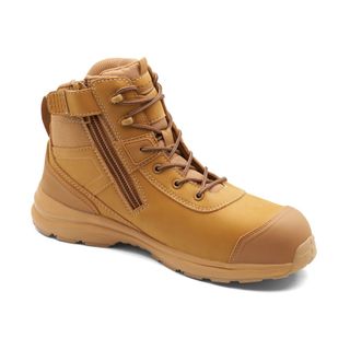 BOOT SAFETY BLUNDSTONE WHEAT  ZIP/LACE SIZE 8