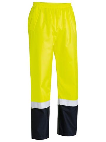 BISLEY HI-VIS YELLOW RAIN TROUSERS