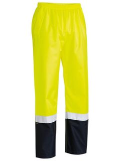 BISLEY HI-VIS YELLOW RAIN TROUSERS