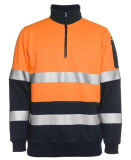 JB'S 6HZFS HI-VIZ FLEECE TAPED ORG/NVY