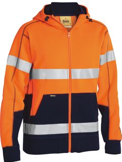 BISLEY BK6819T ZIP HOODIE TAPED ORANGE/NAVY