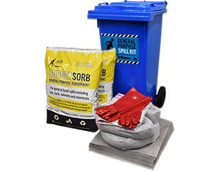 SPILL KIT GENERAL PURPOSE 120L WHEELIE BIN GLOBAL SPILL