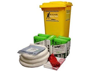 SPILL CONTROL OIL AND FUEL 240L WHEELIE BIN GLOBAL SPILL