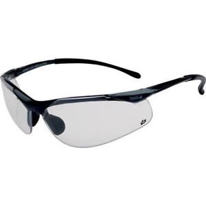 SAFETY GLASSES BOLLE CONTOUR DARK GUN PLATINUM CLEAR