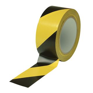 TAPE FLOOR MARKING BLACK YELLOW 33M*48MM