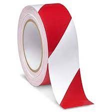 TAPE FLOOR MARKING RED WHITE 33M*48MM