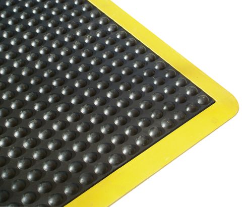 MAT SUPERCOMFORT BUBBLE ANTI-FATIGUE MAT 900x1200mm YELLOW BORDER