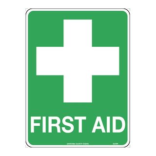 SIGN FIRST AID 300X225 POLY