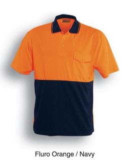 BOCINI SP0427 SHORT SLEEVE POLO ORG/NVY