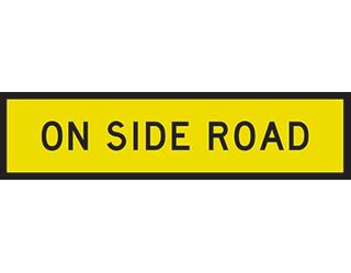 SIGN ON SDE ROAD CL1 REF. 1200 X 300  CORFLUTE