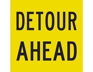 SIGN DETOUR AHEAD CL1 REF. 600 X 600 CORFLUTE