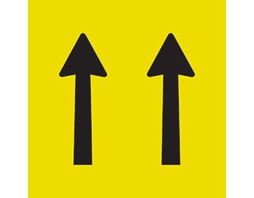 SIGN TWO LANE STATUS CL1 REF. 600 X 600 CORFLUTE