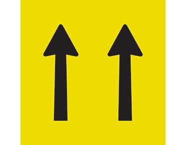 SIGN TWO LANE STATUS CL1 REF. 600 X 600 CORFLUTE