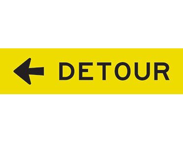 SIGN DETOUR <-- 1200x300 CL1 C/FLUTE