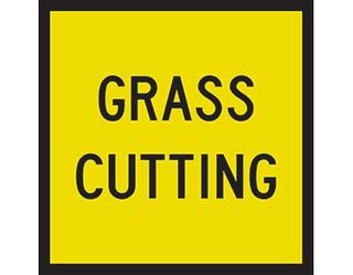 SIGN GRASS CUTTING CL1 REF. 600 X 600 CORFLUTE