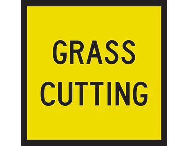 SIGN GRASS CUTTING CL1 REF. 600 X 600 CORFLUTE