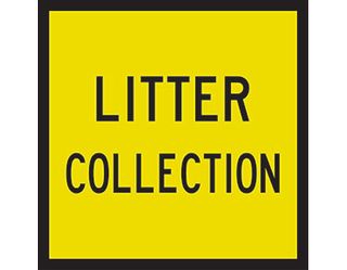 SIGN LITTER COLLECTION CL1 REF. 600 X 600 CORFLUTE