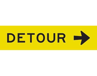 SIGN DETOUR --> 1200x300 CL1 C/FLUTE