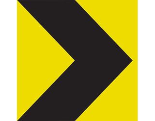 SIGN CHEVRON CL1 REF. 600 X 600 CORFLUTE