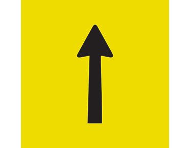 SIGN DETOUR MARKER CL1 REF. 600 X 600mm CORFLUTE